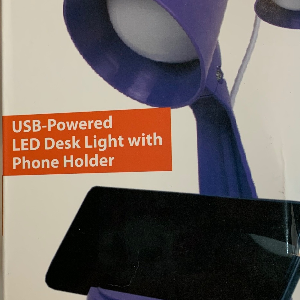 NIB! USB Powered LED Desk Light with Phone Holder! - Picture 2 of 7